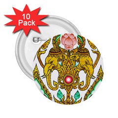 Traditional Thai Style Painting 2 25  Buttons (10 Pack) 