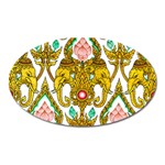 Traditional Thai Style Painting Oval Magnet Front