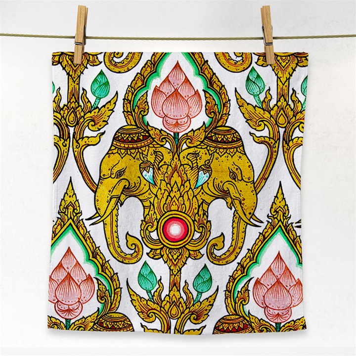 Traditional Thai Style Painting Face Towel