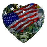 Usa United States Of America Images Independence Day Ornament (Heart) Front