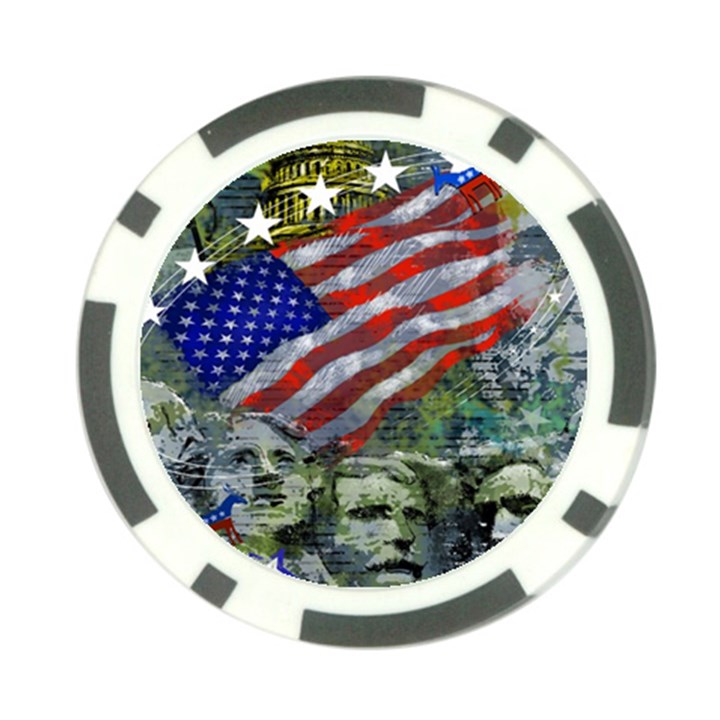 Usa United States Of America Images Independence Day Poker Chip Card Guard (10 pack)