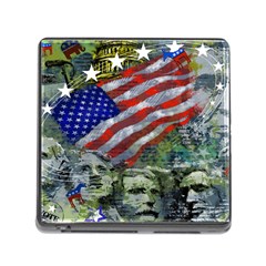 Usa United States Of America Images Independence Day Memory Card Reader (square) by Sapixe