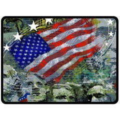 Usa United States Of America Images Independence Day Double Sided Fleece Blanket (large)  by Sapixe