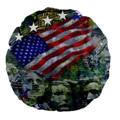 Usa United States Of America Images Independence Day Large 18  Premium Flano Round Cushions by Sapixe