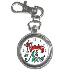 Vintage Christmas Naughty Or Nice Key Chain Watches by Sapixe