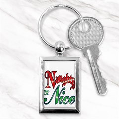 Vintage Christmas Naughty Or Nice Key Chains (rectangle)  by Sapixe