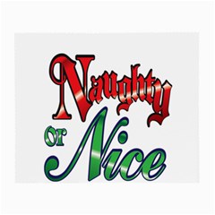 Vintage Christmas Naughty Or Nice Small Glasses Cloth (2-side) by Sapixe