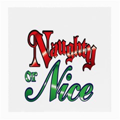 Vintage Christmas Naughty Or Nice Medium Glasses Cloth by Sapixe