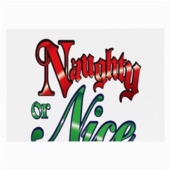 Vintage Christmas Naughty Or Nice Large Glasses Cloth by Sapixe