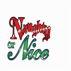 Vintage Christmas Naughty Or Nice Large Garden Flag (two Sides) by Sapixe