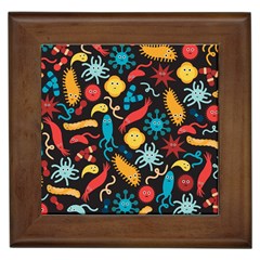 Virus Pattern Framed Tiles