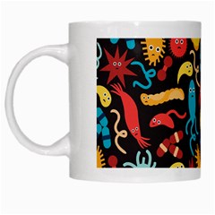 Virus Pattern White Mugs