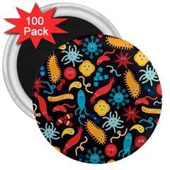 Virus Pattern 3  Magnets (100 pack)