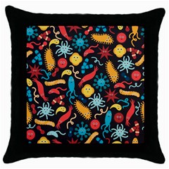 Virus Pattern Throw Pillow Case (Black)