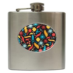 Virus Pattern Hip Flask (6 oz)