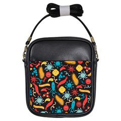 Virus Pattern Girls Sling Bags by Sapixe