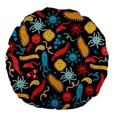 Virus Pattern Large 18  Premium Round Cushions