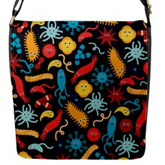 Virus Pattern Flap Messenger Bag (S)