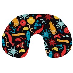 Virus Pattern Travel Neck Pillows by Sapixe