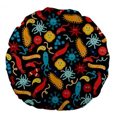 Virus Pattern Large 18  Premium Flano Round Cushions