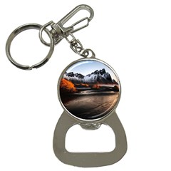 Vestrahorn Iceland Winter Sunrise Landscape Sea Coast Sandy Beach Sea Mountain Peaks With Snow Blue Button Necklaces by Sapixe