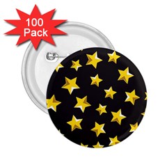 Yellow Stars Pattern 2 25  Buttons (100 Pack)  by Sapixe