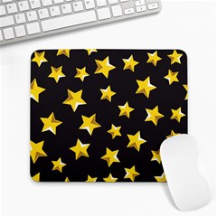 Yellow Stars Pattern Large Mousepads by Sapixe