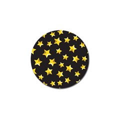 Yellow Stars Pattern Golf Ball Marker (4 Pack) by Sapixe