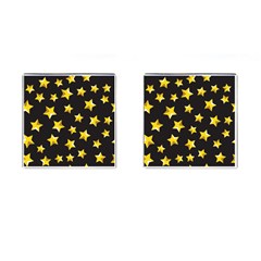 Yellow Stars Pattern Cufflinks (square) by Sapixe