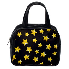 Yellow Stars Pattern Classic Handbags (one Side) by Sapixe