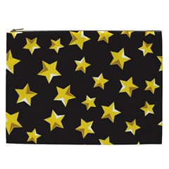 Yellow Stars Pattern Cosmetic Bag (xxl)  by Sapixe