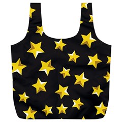 Yellow Stars Pattern Full Print Recycle Bags (l)  by Sapixe