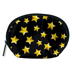 Yellow Stars Pattern Accessory Pouches (medium)  by Sapixe