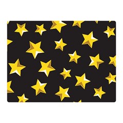 Yellow Stars Pattern Double Sided Flano Blanket (mini)  by Sapixe