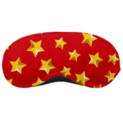 Yellow Stars Red Background Pattern Sleeping Masks by Sapixe