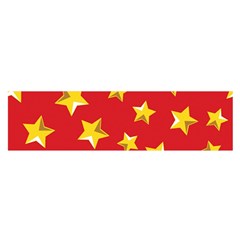 Yellow Stars Red Background Pattern Satin Scarf (oblong) by Sapixe