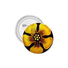 Yellow Flower Stained Glass Colorful Glass 1 75  Buttons by Sapixe