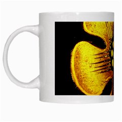 Yellow Flower Stained Glass Colorful Glass White Mugs by Sapixe