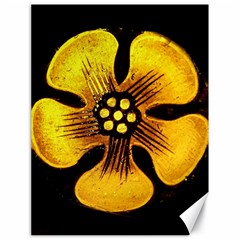 Yellow Flower Stained Glass Colorful Glass Canvas 18  X 24   by Sapixe