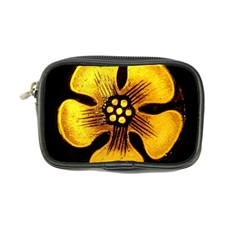 Yellow Flower Stained Glass Colorful Glass Coin Purse by Sapixe