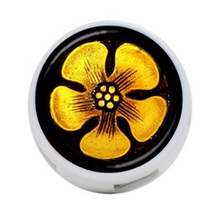 Yellow Flower Stained Glass Colorful Glass 4-port Usb Hub (one Side) by Sapixe