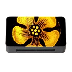 Yellow Flower Stained Glass Colorful Glass Memory Card Reader With Cf by Sapixe