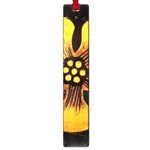 Yellow Flower Stained Glass Colorful Glass Large Book Marks Front