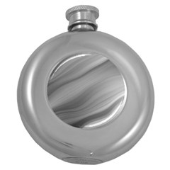 Wave Form Texture Background Round Hip Flask (5 Oz) by Sapixe