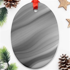 Wave Form Texture Background Oval Ornament (two Sides) by Sapixe