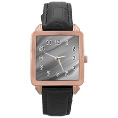 Wave Form Texture Background Rose Gold Leather Watch  by Sapixe