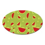 Watermelon Fruit Patterns Oval Magnet Front