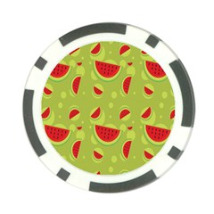 Watermelon Fruit Patterns Poker Chip Card Guard by Sapixe