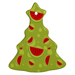 Watermelon Fruit Patterns Christmas Tree Ornament (two Sides)