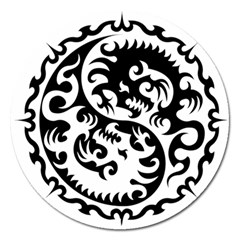 Ying Yang Tattoo Magnet 5  (round) by Sapixe